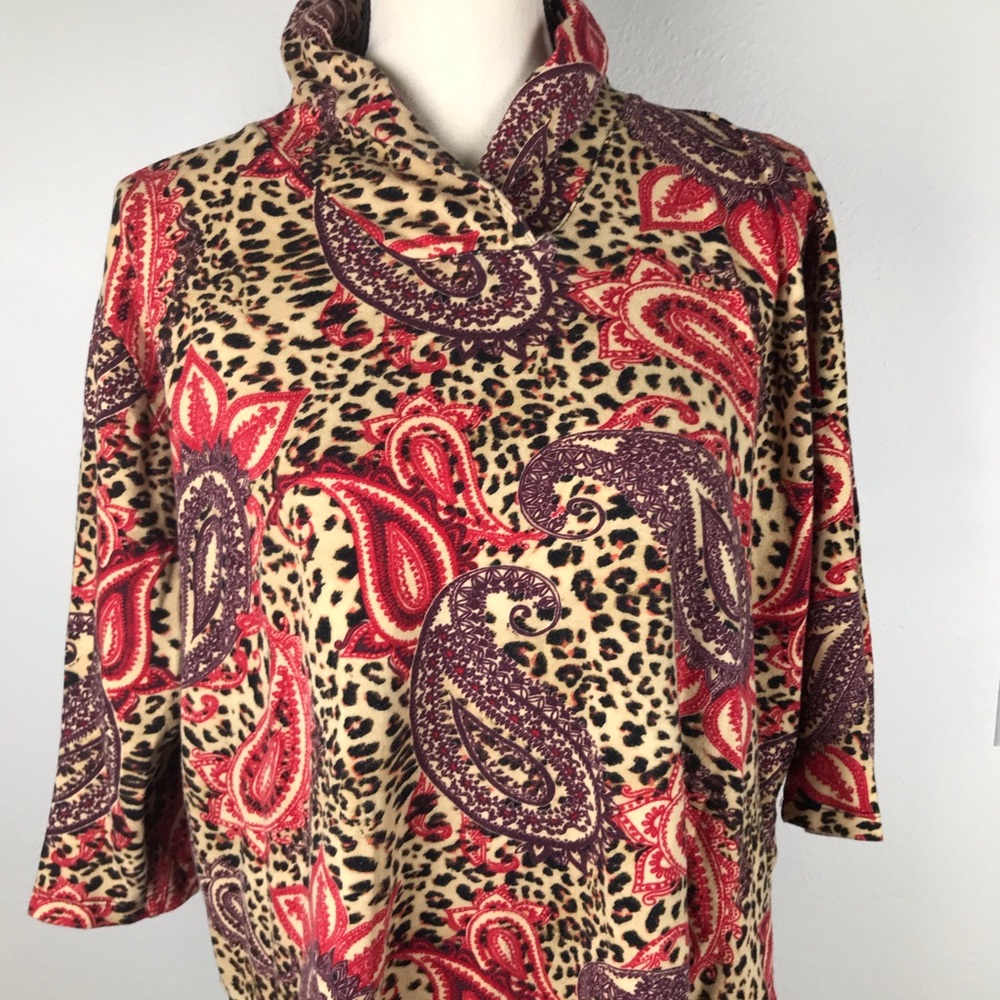 Jones New York Cowl Neck Paisley Top